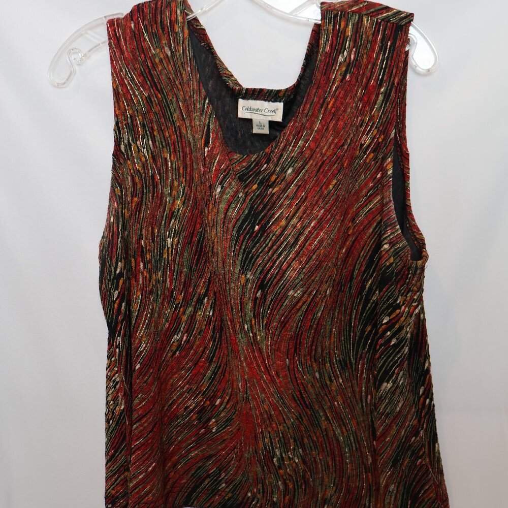Coldwater creek 2 set tank top and jacket - Picture 3 of 4